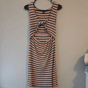 Volcom Lil Knit Twist Striped Dress